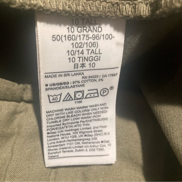 GAP Sz 10T Everyday Straight Up Military Jacket Green Unlined Pockets Pants NEW - Picture 11 of 13